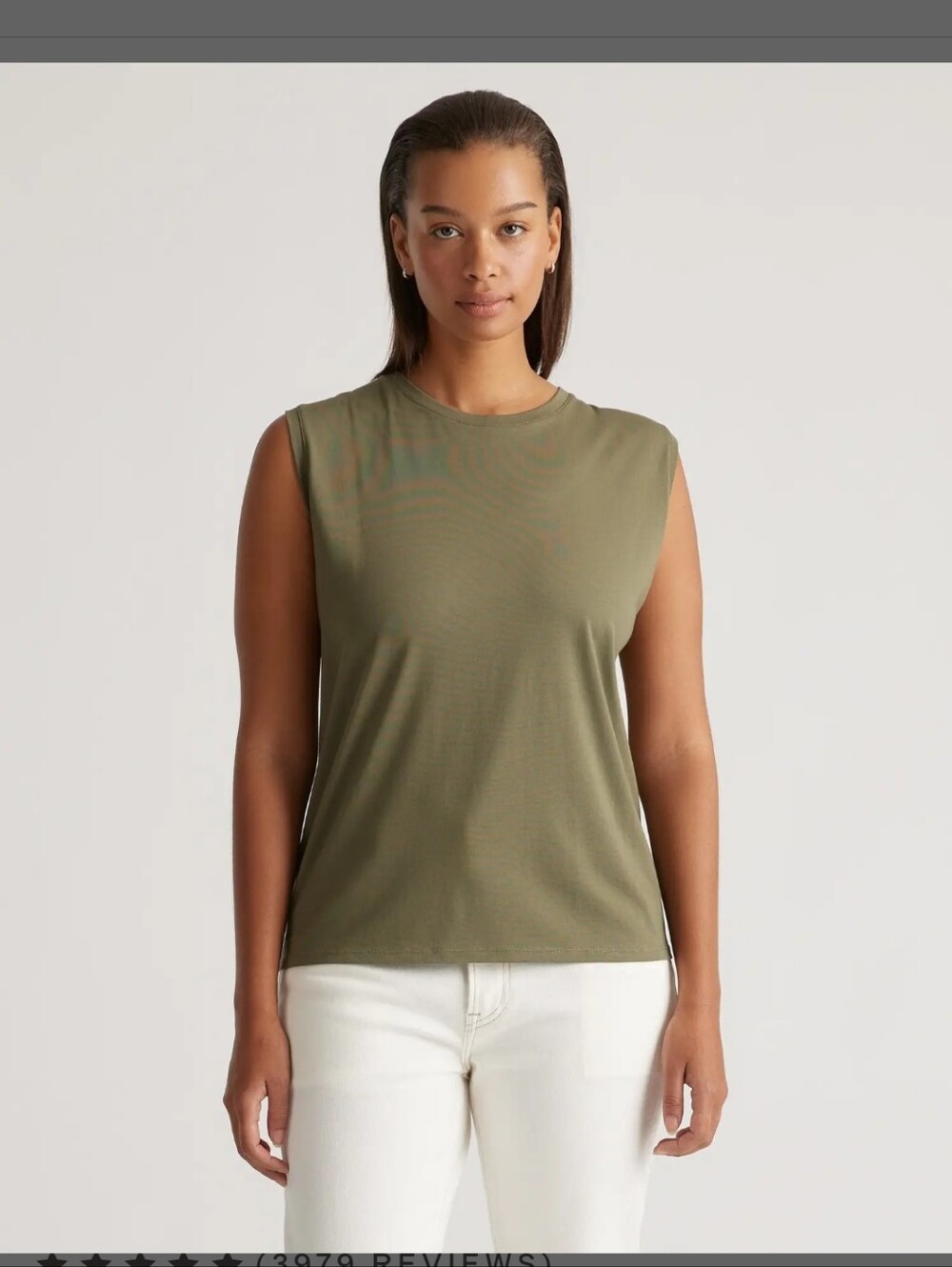 ⭐️LAST CALL ITEM⭐️ Quince Olive Sleeveless Tank Top